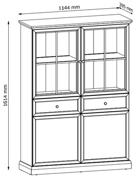 meble LUCCA #1 pokojowe witryna szafka RTV komoda biały opal dąb craft