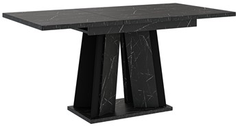 DOHA nowoczesny stół rozkładany do salonu jadalni 120x80 marmur royal czarn