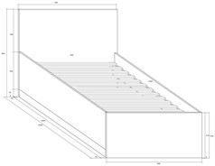 meble EMAX 19 łóżko 90