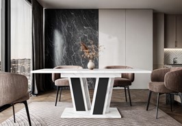 MU1 nowoczesny stół rozkładany do salonu kuchni jadalni 120/160x80 b. ma.cz