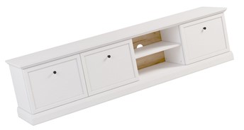 meble LUCCA RTV3D komoda stolik szafka RTV z drzwiami do salonu biały opal