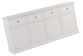 meble LUCCA K4D4S komoda z szufladami drzwiami do salonu sypialni biały opa