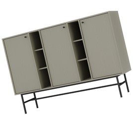 meble TOKYO 823 szeroka komoda do salonu na nóżkach eukaliptus N3