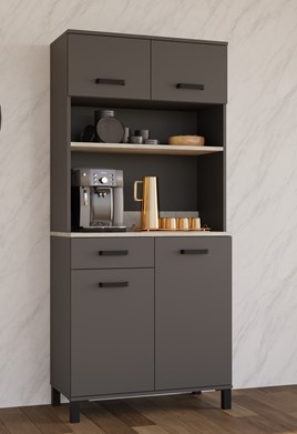 meble kuchenne LINDA bufet 80 szafka kawiarka kredens antracyt beton smart