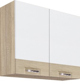 meble kuchenne PREMIO szafka górna wisząca z półkami 80 [43G] biały sonoma