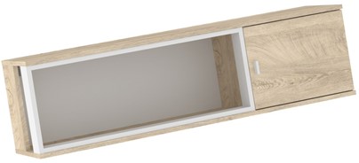 meble GAVES 15 szafka półka wisząca ścienna loft dąb endgrain biały
