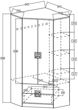 meble NICO #4 młodzieżowe komoda szafa narożna regał biurko dąb biały dąb