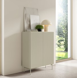 meble MUPPI A szafka komoda z drzwiami na nóżkach ryfle kaszmir cashmere