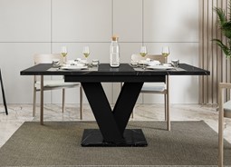 MASIV nowoczesny stół rozkładany do salonu jadalni 120x80 marmur roy czarny