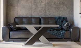 XAO nowoczesny stolik kawowy ława 110x70 do salonu K350 beton / czarny