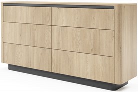 meble TOPPO D duża komoda z szufladami do salonu sypialni dąb cremona czarn