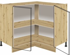 meble kuchenne VIVA szafka dolna narożna UNI z półką [16D] ryfle artisan