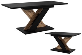 TX1 nowoczesny stół rozkładany do salonu kuchni jadalni 120/160x80 czarny w