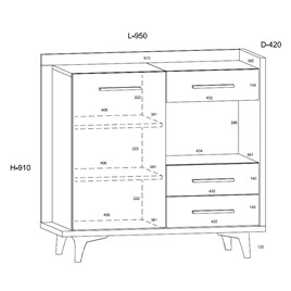 meble BOX _01 komoda 1d3s