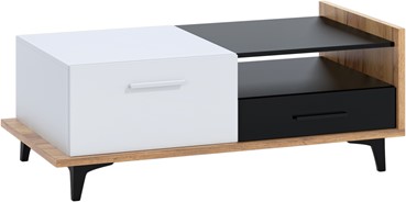 meble DOX 03 ława stolik kawowy do salonu dąb craft złoty biały czarny