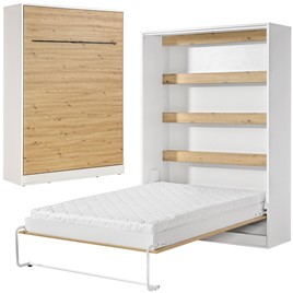 meble PEFE 140 półkotapczan pionowy łóżko chowane w szafie b. mat artisan c