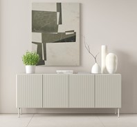 meble MUPPI B duża komoda z drzwiami na nóżkach ryfle kaszmir cashmere