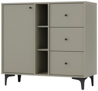 meble TOKYO 824 komoda z szufladami do salonu na nóżkach eukaliptus N1