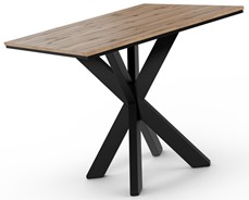 PARO nowoczesny loftowy stół kwadratowy do salonu jadalni dąb wotan czarny