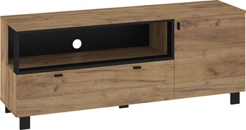 meble GAVES 13 komoda stolik szafka RTV loft do salonu dąb craft zło czarny