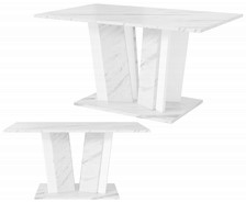 DO2 ława nowoczesny stolik kawowy 100x60 do salonu biały marmur biały