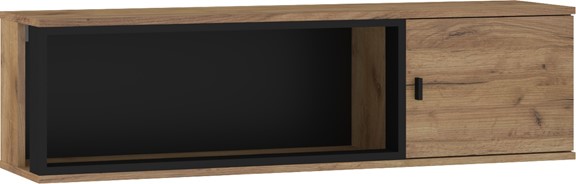 meble GAVES 15 szafka półka wisząca ścienna loft dąb craft złoty czarny