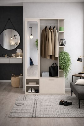 NALA przedpokój garderoba do przedpokoju z lustrem cashmere kaszmir