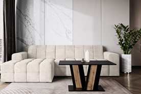 MU1 ława nowoczesny stolik kawowy 100x60 do salonu czarny dąb wotan