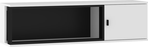 meble GAVES 15 szafka półka wisząca ścienna loft biały czarny