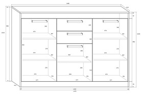 meble EMAX 09 komoda 3D2S