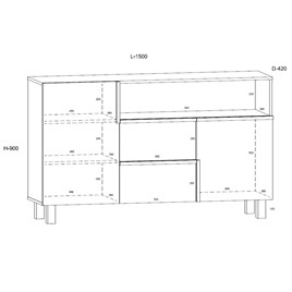 meble LARS _02 komoda 2d2s