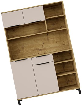 meble kuchenne SOLEA bufet 120 szafka kawiarka kredens dąb artisan cashmere