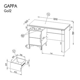 meble GAPPA _12 biurko