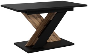 TX1 nowoczesny stół rozkładany do salonu kuchni jadalni 120/160x80 czarny w