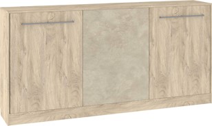 Półkotapczan łóżko chowane składane 90x200 poziome ERGO dąb endgrain gr.mig