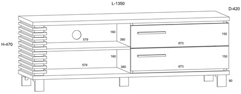 meble MILAR 11 szafka RTV loft 2s