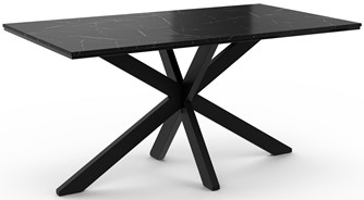 WERO nowoczesny loftowy stół do salonu jadalni 160x90 marmur royal czarny