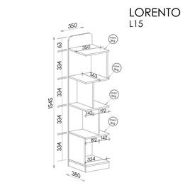 meble LORENTO 15 regał