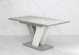 DUBAI nowoczesny stół rozkładany do salonu jadalni 120x80 beton biały