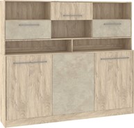 Półkotapczan łóżko chowane składane 90x200 ERGO +NADST. endgrain gr. migdał