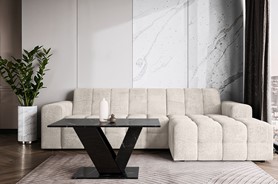 DU1 ława nowoczesny stolik kawowy 100x60 do salonu marmur royal czarny poł