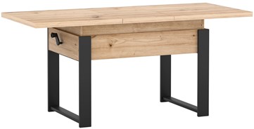 HUGO ławostół ława rozkładana podnoszona stolik kawowy dąb artisan czarny