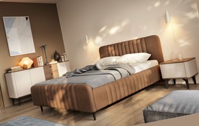 meble AURENA #8 sypialnia łóżko tapicerowane komoda szafka nocna cashmere