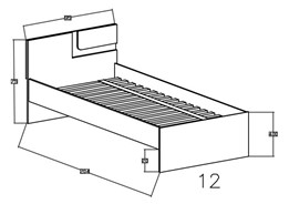 meble APETITO _12 łóżko 90 bez materaca