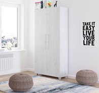 Półkotapczan pionowy łóżko chowane w szafie TEDDY 90 dąb craft biały