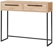 meble DARCO 13 konsola toaletka z szufladami na nóżkach dąb artisan czarny