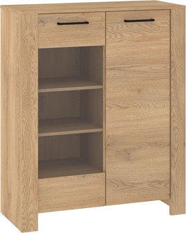 meble DELIS 14 niska witryna do salonu dąb cremona