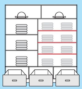 CA25-20 szafa przesuwna z szufladami lustrem lamelami do sypialni biała UZP