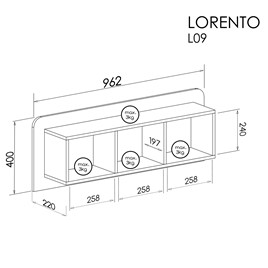 meble LORENTO 09 półka