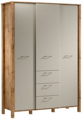 meble INDYGO S3D3S szafa trzydrzwiowa do przedpokoju sypialni wotan beż